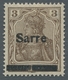 Deutsche Abstimmungsgebiete: Saargebiet: 1920, "3 Pfg. Germania/Sarre Mit Aufdruck In Type II Und Au - Cartas & Documentos