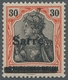 Deutsche Abstimmungsgebiete: Saargebiet: 1920, "30 Pfg. Germania/Sarre Auf Orangeweißem Papier Mit A - Briefe U. Dokumente