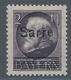 Deutsche Abstimmungsgebiete: Saargebiet: 1920, "2 Mk. Bayern/Sarre Mit Aufdruckabart I", Ungebraucht - Briefe U. Dokumente