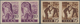 Saarland (1947/56): 1947, 10 Pf Violettpurpur Und 15 Pf Siena Je Im Waager. Paar Postfrisch, Mi 1.20 - Autres & Non Classés