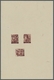 Saarland (1947/56): 1947, "12, 24 Und 75 Pfg. Braun Als Vorlage-Probedrucke", Ungezähnte Probedrucke - Sonstige & Ohne Zuordnung