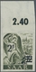 Saarland (1947/56): 1947, Aufdruckwert 2 Franc Auf 12 Pfg. Ungezähnt Und Postfrisch, Tiefst Signiert - Andere & Zonder Classificatie