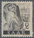 Saarland (1947/56): 1947, 2 Pf Hauer Neuauflage Ohne Aufdruck Mit Druck Auf Der Gummiseite Und Selte - Altri & Non Classificati