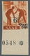 Saarland (1947/56): 1947, "6 Fr. Auf 24 Pfg. Dreiseitig Ungezähnt", Ungebrauchter Unterrandwert Mit - Autres & Non Classés
