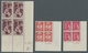 Delcampe - Saarland (1947/56): 1948, "Saar III", Dreizehn Postfrische Eckrandviererblocks Mit Druckdatum In Pra - Other & Unclassified