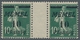 Memel: 1922, Aufdruckausgabe 10 Pfennig Auf Semeuse 10 C Dunkelgrün, Tadellos Postfrisches Zwischens - Memel (Klaipeda) 1923
