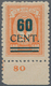 Memel: 1923, 60 C Auf 500 M Orange, Type I, Sog. "Grünaufdruck", Unterrandstück Von Feld 98, Herstel - Memel (Klaïpeda) 1923