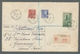 Dt. Besetzung II WK - Guernsey: 1943, Incoming Mail: Eingeschreibene Französische Drei-Farben-Franka - Besetzungen 1938-45