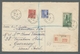 Dt. Besetzung II WK - Guernsey: 1943, Incoming Mail: Eingeschreibene Französische Drei-Farben-Franka - Bezetting 1938-45