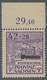 Deutsche Lokalausgaben Ab 1945: DESSAU: 1946, Wiederaufbau 42+28 Pfennig Mit Doppeltem Aufdruck Post - Andere & Zonder Classificatie