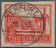 Sowjetische Zone - Thüringen: 1946, Thüringen Brückenbau 12 + 68 Pf Dunkelorangerot Auf SEHR SELTENE - Otros & Sin Clasificación