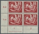 DDR: 1950, "DEBRIA", Postfrische Eckrandviererblocks Mit DV Bzw. DZ In Tadelloser Erhaltung, Mi. 770 - Otros & Sin Clasificación