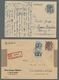 Berlin - Vorläufer: 1948, Kleine Zusammenstellung Von Neun Mit BI-Zone Band/Netzaufdrucken Frankiert - Briefe U. Dokumente