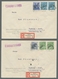 Delcampe - Berlin: 1948, "Schwarzaufdruck", überkompletter Satz (insgesamt 34 Werte) Auf Fünfzehn R-Briefen In - Andere & Zonder Classificatie