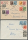 Berlin: 1949, "2 Bis 30 Pfg. Rotaufdruck", Kleine Zusammenstellung Von Elf Belegen Mit MiF Mit Baute - Other & Unclassified