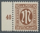 Bizone: 1945, "10 Pfg. Deutscher Druck Mit Zähnung 11 ½", Postfrischer Randwert Von Feld 61 Mit Feld - Andere & Zonder Classificatie