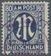 Bizone: 1945, AM-Post 80 Pfennig Schwarzviolettultramarin In Lilienzähnung 11 1/2 Und In Papier Z. D - Autres & Non Classés