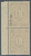 Bizone: 1948, Bandaufdruck Auf 10 Pfennig Ziffer, Senkrechtes Paar Obere Marke Mit, Untere Marke Ohn - Other & Unclassified