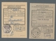Bizone: 1949-1953, Kleines Lot Von Vier Frankierten Einlieferungs-Scheinen, Dabei Zweimal Bauten Und - Andere & Zonder Classificatie