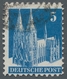 Bizone: 1948, Bauten 5 Pfennig Dunkelultramarin Weitgezähnt Gestempelt In Type I Mit Wasserzeichen 1 - Autres & Non Classés