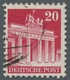 Bizone: 1948, 20 Pfennig Karminrot Weitgezähnt Mit Bahnpoststempelentwertung, Mit Wasserzeichen 1Z U - Autres & Non Classés