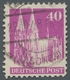 Bizone: 1948, Bauten 40 Pfennig Gestempelt ".....22.10.48" In Der Farbe Lilapurpur Bis Lebhaftpurpur - Autres & Non Classés