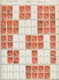 Bizone: 1948, Bauten 25 Pfennig Orangerot Enggezähnt In Type IV. 46 Senkrechte Gestempelte Paare Und - Autres & Non Classés