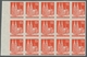 Bizone: 1948, 25 Pfennig Orangerot Im Ungezähntem Tadellos Postfrischem 15er Block Vom Linken Seiten - Autres & Non Classés