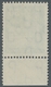 Bizone: 1948, Bauten 50 Pfennig Grünblau Enggezähnt Vom Ungefaltetem Unterrand Mit Plattennummer 22 - Autres & Non Classés