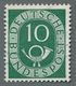 Bundesrepublik Deutschland: 1951, "10 Pfg. Posthorn Mit Wasserzeichen Vb", Sauber Mit Teilen Eines M - Sonstige & Ohne Zuordnung