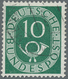 Bundesrepublik Deutschland: 1951, "10 Pfg. Posthorn Mit Wasserzeichen Z", Sauber Gestempelter Wert I - Other & Unclassified