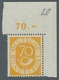 Bundesrepublik Deutschland: 1951, Posthorn 70 Pfennig, Tadellos Postfrische Rechte Obere Bogenecke, - Otros & Sin Clasificación