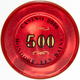Medaillen Alle Welt: CASINO-JETON; 1990-2000 (ca.), Tadellos Erhaltener Roter Casino-Jeton über 500 - Sin Clasificación