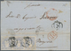 Spanien: 1868/1876, Five Folded Letters All Franked To France. One Letter With "T" Mark For Underpai - Covers & Documents