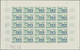 Marokko: 1949/1956, IMPERFORATE COLOUR PROOFS, MNH Assortment Of Five Complete Sheets (=125 Proofs), - Storia Postale