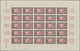 Marokko: 1949/1956, IMPERFORATE COLOUR PROOFS, MNH Assortment Of Five Complete Sheets (=125 Proofs), - Cartas & Documentos