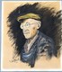 PORTRAIT  HOMME  SIGNE R  SE LETOILLE ?  1944  DESSIN CRAIE - Radierungen