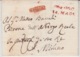USED LETTER 11/05/1821 CASTRO MILANO MARQUES ROUGES ET NOIRES - 1. ...-1850 Prefilatelia