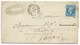 N°22 BLEU NAPOLEON SUR LETTRE / VENDOEUVRE EN BRESSE POUR VIERZON 1865 - 1849-1876: Période Classique