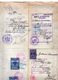 1937 KINGDOM OF SHS CONSULATE, DUSSELDORF, GERMANY, VISITORS PERMIT, SLOVENIA, 4 REVENUE STAMPS, 1 SHS, 2 GERMAN STAMPS - Historical Documents