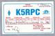 US.- QSL KAART. CARD. K5RPC. RAY PHILLIPS, NEWTON, TEXAS. HARRIS COUNTY. U.S.A. - Amateurfunk