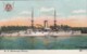 USS Illinois Navy Battleship, 'Mechanical' Flag Rises Out Of Postcard, C1900s Vintage Postcard - Warships