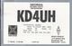 US.- QSL KAART. CARD. KD4UH. RANDY SHIRLEY, GROVETOWN, GEORGIA. DIXIE DX'ERS. COLUMBIA COUNTY. U.S.A. - Radio Amateur