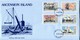 Ascension 1986 Ships Of The Royal Navy FDC Cover Set Of 3 - Ascension