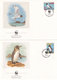 Galapagos Wildlife WWF Stamps And Set Of 4 First Day Cover Bundle - FDC