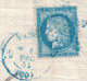 PARIS - CERES - N°60  - OBLITERATION ETOILE BLEU - CACHET A DATE BLEU DU 1 DECEMBRE 1875 - COTE 340€ - AVEC TEXTE - 1849-1876: Classic Period