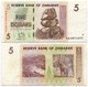 Delcampe - Zimbabwe - 6 Banknotes - 1 + 5 +10 + 20 + 1000 Dollars (2007) And 1000 Dollars (2003) - Zimbabwe