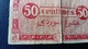 ALGERIE COLONIAL 1940 RARE BILLET DE 50 CENTIMES - Algerien