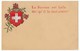 3 CPA - SUISSE - Trois Cartes Dessinées - Blason Et Drapeaux Suisses, Devises Patriotiques - Other & Unclassified