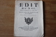 1787   Edit Du Roi Pour La Creation D'une Assemblée Provinciale Dans Le Dauphiné  Grenoble Aux Armes De France - Historical Documents